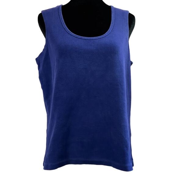 Faded Glory Sleeveless Scoop Neck Tank Top Size Large Blue - Picture 1 of 10